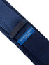 navy blue knitted tie with white embroidered bicycle bike design